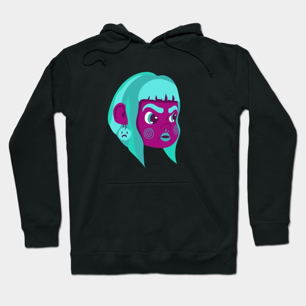Angry Girl Hoodie by millyvanilly art